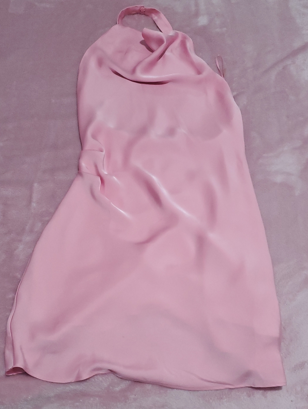 Satin Pink Slip Dress